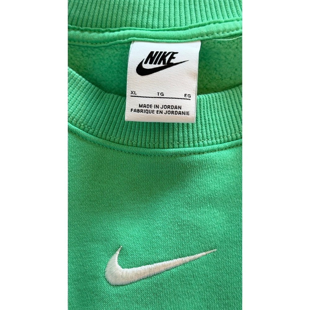 Nike Phoenix Fleece Over-Oversized Crewneck Sweatshirt Lucky Green DQ5761-363 XL - Picture 3 of 5